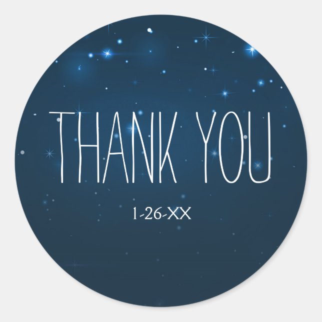 Adesivo Starry Night Sky Blue Festa de casamento Stickers (Frente)