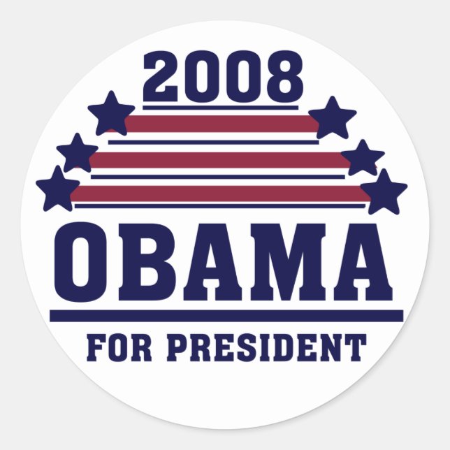 Adesivo Stars and Stripes Obama Sticker (Frente)