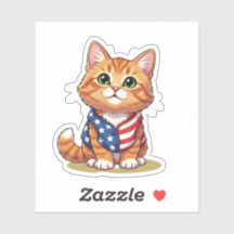 Stars & Stripes Cat - Patriótico 4 de julho