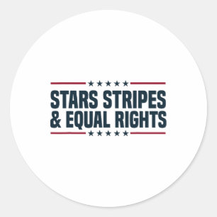 Adesivo Stars Stripes e Igualdade de Direitos 4 de julho