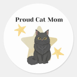 Adesivo Stars themed Proud Cat Mom