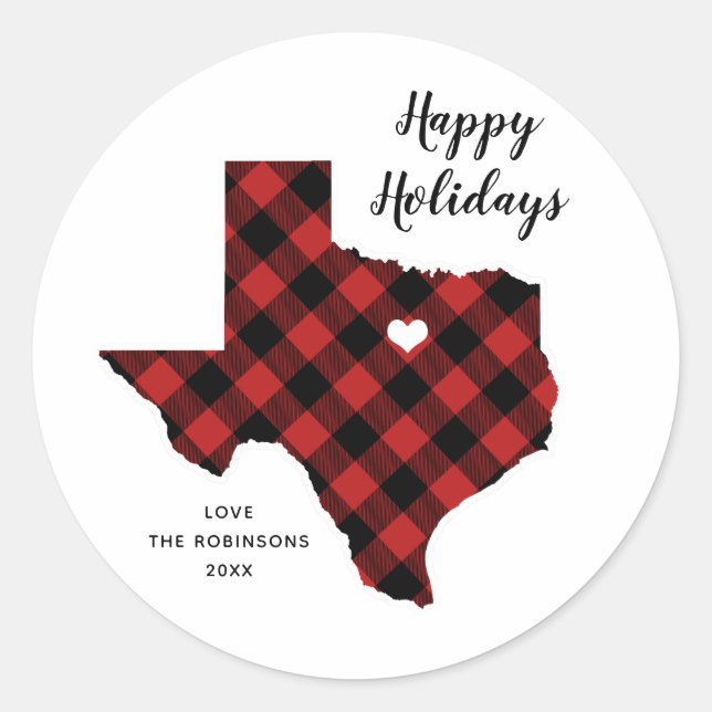 Adesivo State Holiday Tartan Texas (Frente)