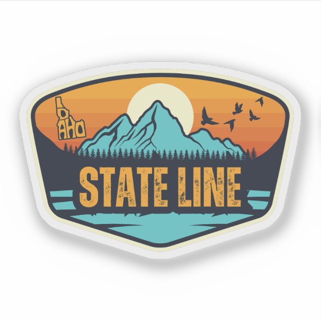 Adesivo State Line, Idaho (Frente)