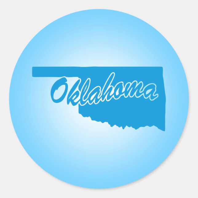 Adesivo State Oklahoma Classic Round Sticker (Frente)