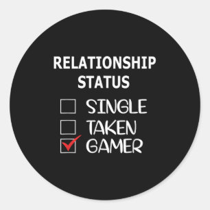 Adesivo Status de Relacionamento Solteiro Casado Jogador 