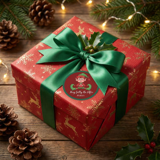 Adesivo Stay Jolly Be Elfie Christmas Elf Personalized
