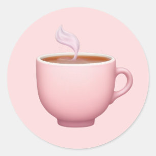 Adesivo Steaming Pink Teacup Emoji