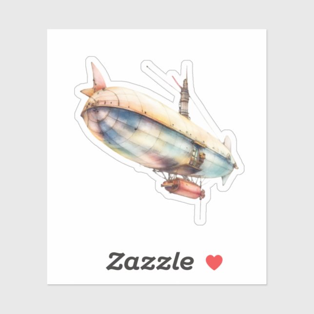 Adesivo Steampunk Airship (Folha)