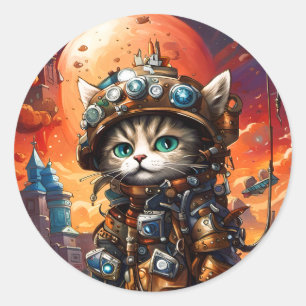 Adesivo Steampunk Cat I