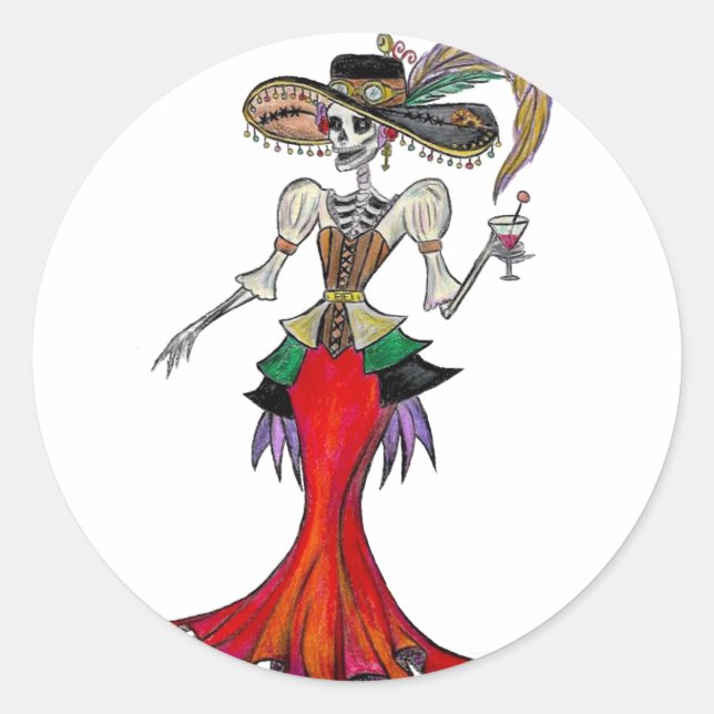 Adesivo Steampunk Catrina, Dia de los Muertos (Frente)