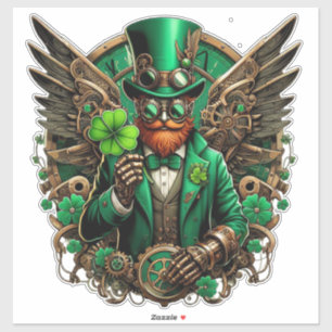 Adesivo Steampunk do Dia de São Patrício