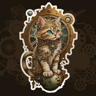 Adesivo Steampunk Kitten