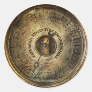 Adesivo Steampunk - o calibre de pressão