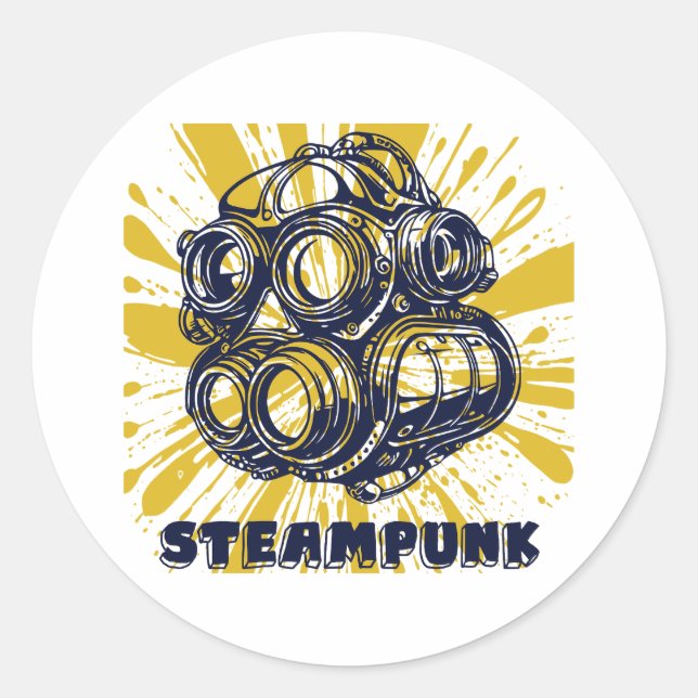 Adesivo Steampunk Stickers – Vintage Art Sticker (Frente)