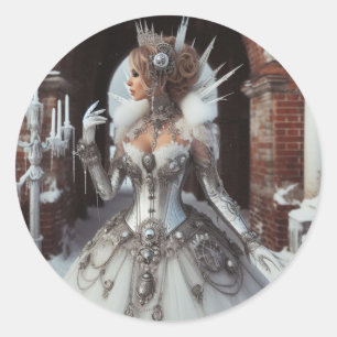 Adesivo Steampunk Victorian Industrial Winter Ice Queen