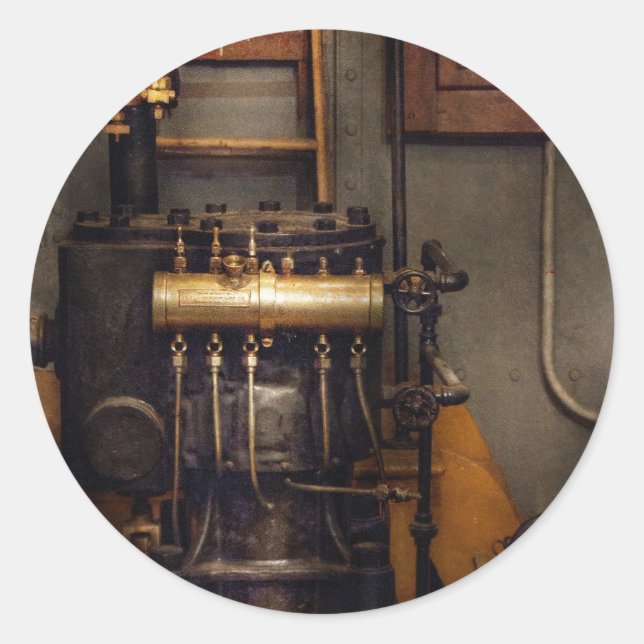 Adesivo Steampunk - Volte para a sala do motor (Frente)