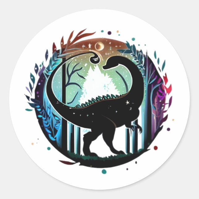 Adesivo Stegosaurus Dinossaur Forest Design (Frente)