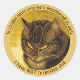 Adesivo Steinlen Grumpy cat head cita Cat em um balustro