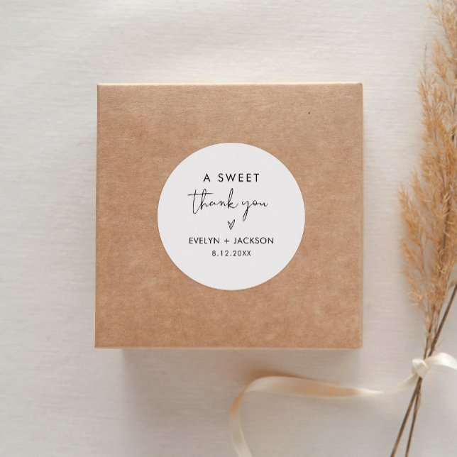 Adesivo STELLA Sweet Obrigado Favor 1,5" (folha de 20) (Criador carregado)