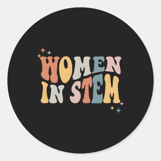Adesivo Stem Steminist Science Female Engenheiro Tech (Frente)