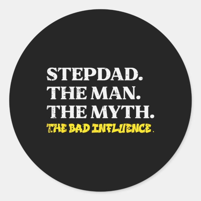 Adesivo Stepdad Man Myd Influence Funny Step Pai Padre (Frente)