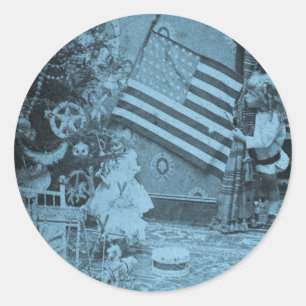 Adesivo Stereoview - Natal patriótico cerca de 1901