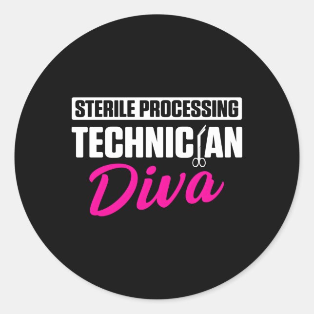Adesivo Sterile Processing Technician Diva Tech (Frente)