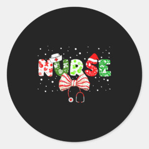 Adesivo Stethoscope de Natal para Mulheres Enfermeira Coqu