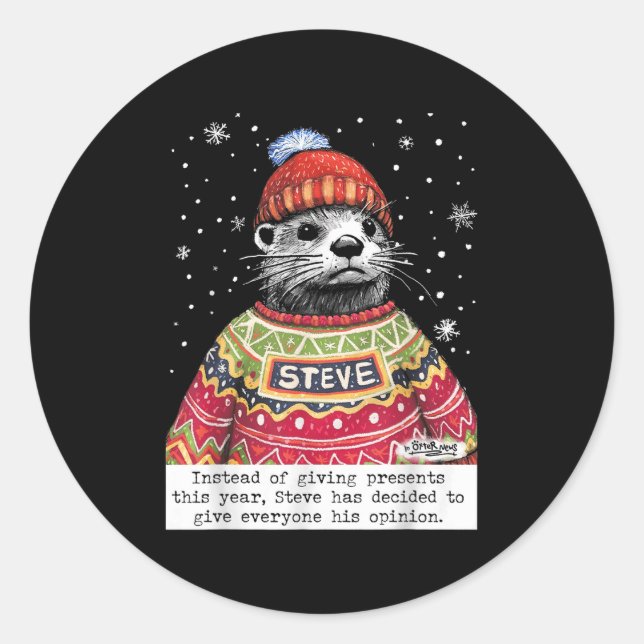 Adesivo Steve Otter Em vez de dar este ano  (Frente)