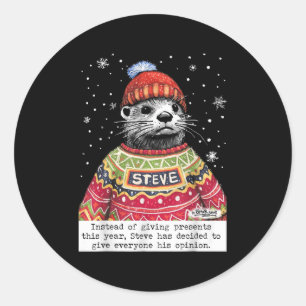 Adesivo Steve Otter Em vez de dar presentes este ano