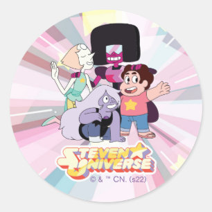 Adesivo Steven Universe   Grupo Crystal Gem Huddle