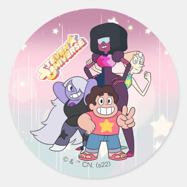Adesivo Steven Universe | Grupo Crystal Gem Pose (Frente)