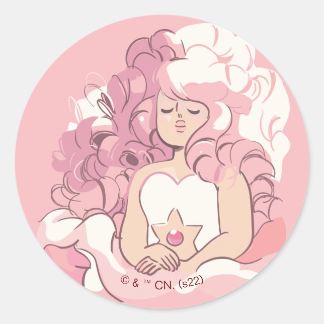 Adesivo Steven Universe | Ilustração de Rosa Quartz (Frente)