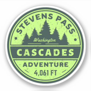 Adesivo Stevens Pass, cordilheira das Cascatas Washington
