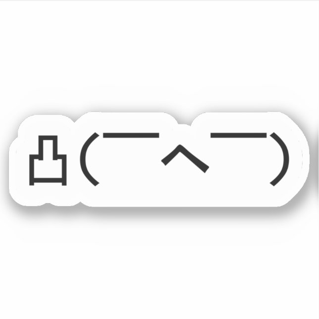 Adesivo Stic Kaomoji Japonês, Dedo Médio Irritado Emoticon (Frente)