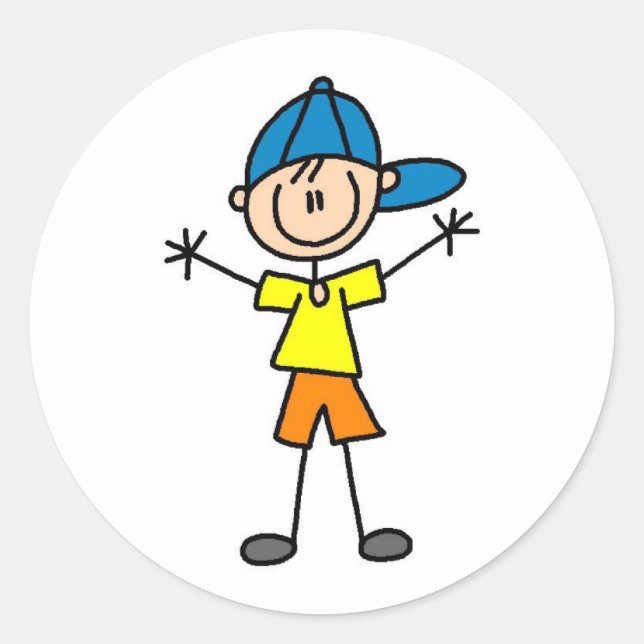 Adesivo Stick Figure Boy (Frente)