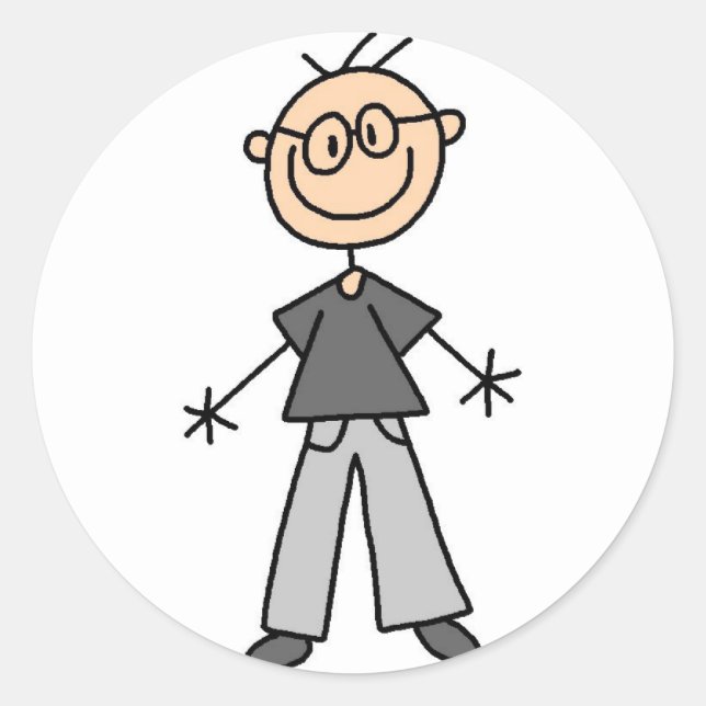 Adesivo Stick Figure Grandpa (Frente)