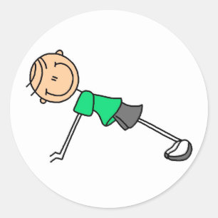 Adesivo Stick Figure Push Ups Sticker