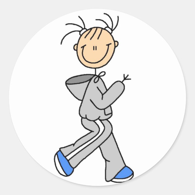 Adesivo Stick Figure Running Sticker (Frente)