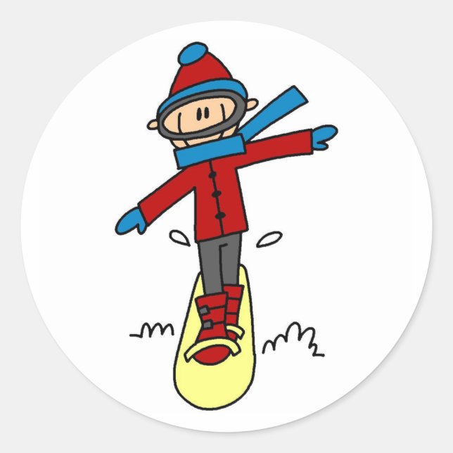 Adesivo Stick Figure Snowboard (Frente)