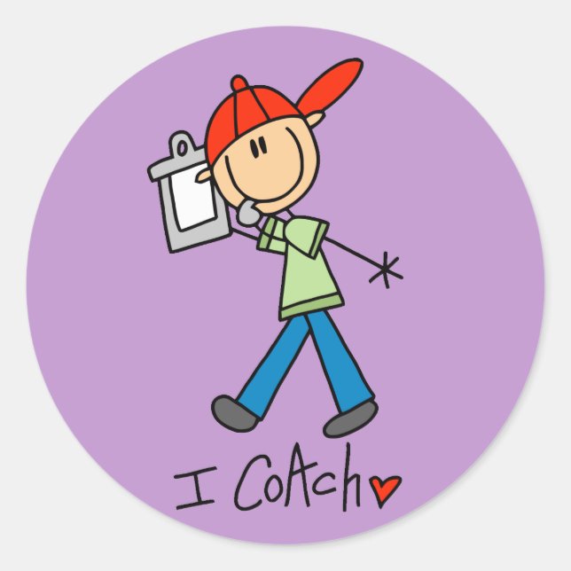 Adesivo Stick Figure Sports Coach (Frente)