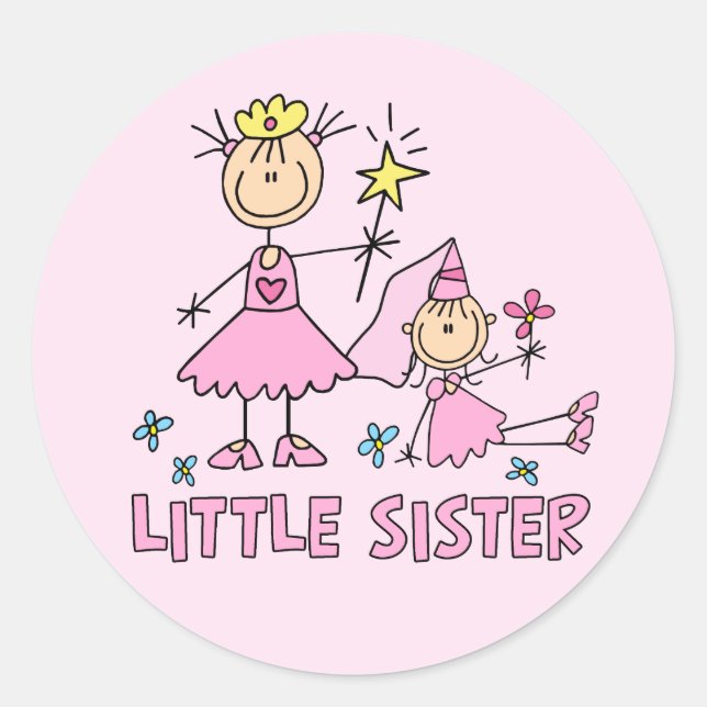 Adesivo Stick Princess Duo Little Sister (Frente)