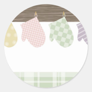 Adesivo sticke colorido do Tag do presente das luvas do