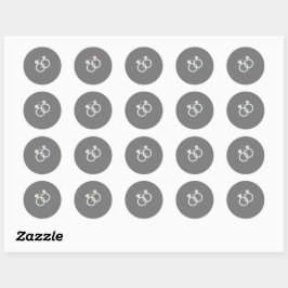 Adesivo Sticker 2 bagues de mariage