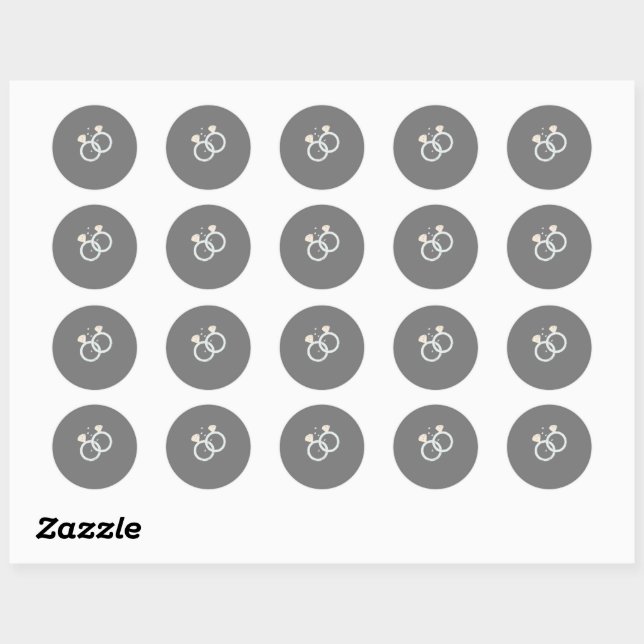 Adesivo Sticker 2 bagues de mariage (Folha)