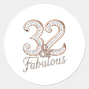 Adesivo Sticker - 32 e fabuloso