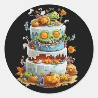 Adesivo Sticker. A Halloween cake.