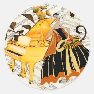 Adesivo sticker autocollant Music