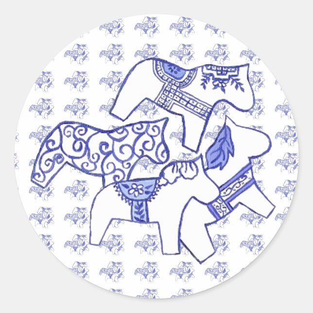 Adesivo Sticker azul e branco (Frente)