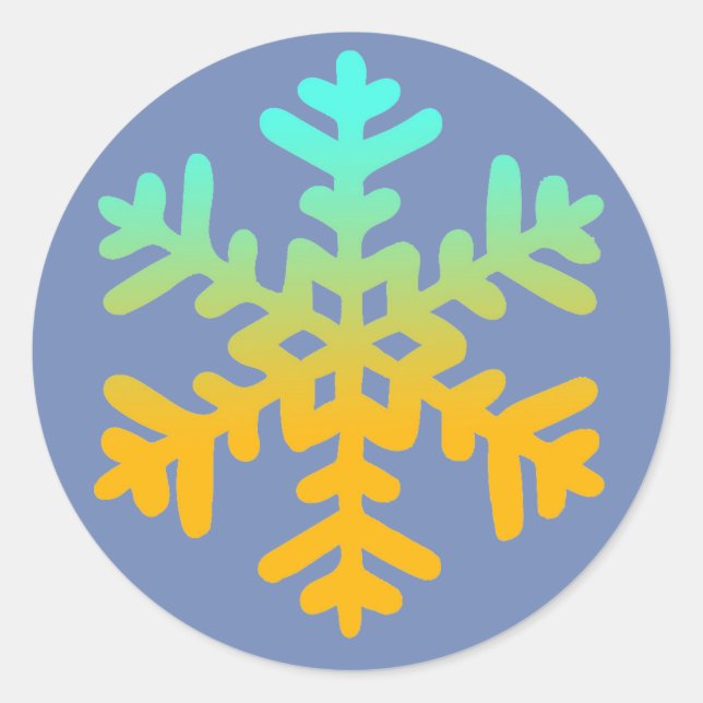 Adesivo Sticker Azul Floco de Neve (Frente)
